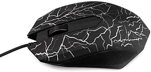 Computer Accessories Small Special Shaped 3 Buttons USB Wired Luminous Gamer Computer Gaming Mouse(Black) (Color : Black)