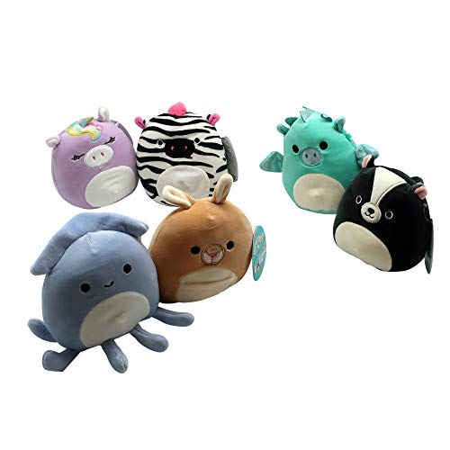 SQUISHMALLOWS Forest & Twelfth Set of 6 Fun and Adorable, 5” Plush