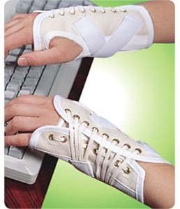 Living Health Products AZ-74-1324-LS Canvas Cock Up Splint Left Hand44; Pull & Lace Up Closure - Small