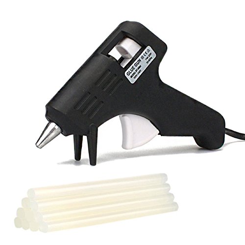 SBDX 20W MINI Hot Glue Gun with 10pcs Glue Sticks, Strong Full Size High Temperature Hot Melt Glue Gun Kit Adhesive Art Craft Industrial Glue Gun With Stand Holder