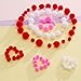 Sumind 300 Pcs Valentines Pom Poms Mini Craft Pom Poms Assorted Pom Poms Red White Pink Fluffy Pom Balls Small Craft Pompoms for Valentine's Day DIY Home Party Decorations, 3 Sizes 3 Colors