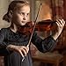 Violin Shoulder Rest Adjustable for 3/4-4/4 Size Violin, 13-14 Inch Viola Shoulder Rest, Fiddle Violin Shoulder Pad with Collapsible Feet for Violinist/Begginer Newbie Violin Player - Black