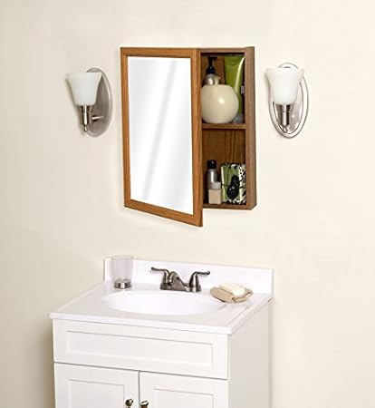 Amazon Com Zenith K16 Swing Door Medicine Cabinet Oak Home Kitchen