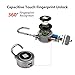 Fingerprint Padlock, Bluetooth Connection Metal Waterproof, Suitable for House Door, Suitcase, Backpack, Gym, Bike, Office (Grey)