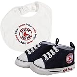 Baby Fanatic MLB Velcro-Closure Bib and High-Top Pre-Walker Set, Boston Red Sox