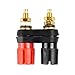 Conwork 2-Pack Dual 4mm Banana Plug Jack Socket Binding Post for Speaker Amplifier Terminal
