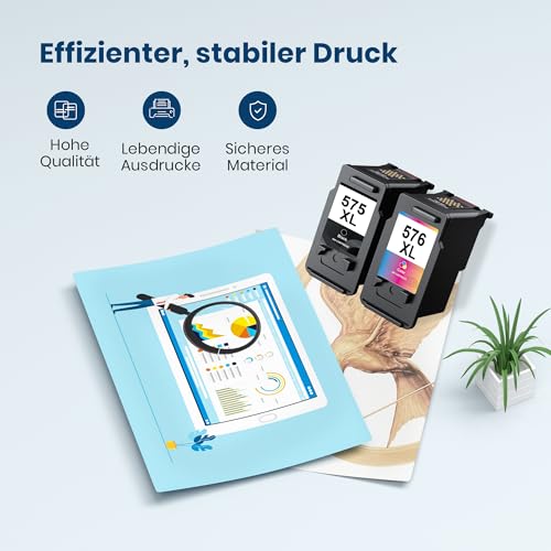PG575 XL CL576XL Multipack Printer Cartridges, Replacement Compatible with Canon Pixma TS3550i, TS3551i, TR4750i, TR4751i (Black and Colour, 2 Pack)