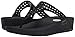 FitFlop Women's Carmel Toe-Post Suede Sandals Dress, Black, 7 M US
