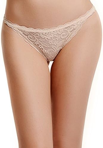 FRDMBeauty Sexy Triangle Bikini Lace Cheeky Hipster Panties Floral Breathable Briefs Underwear for Women
