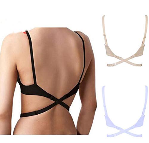 YOYOSTORE 3pcs Low Back Bra Converter Adjustable Strap Extender with 2 Hooks