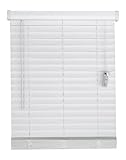Corded, 2 inch Faux Wood Blind, White, 34W x 36L