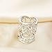 Rosenice Hollow Rose Scarf Ring Buckle Slide Tube Scarf Jewelry (Silver)