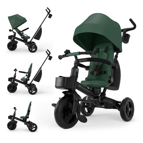 Kinderkraft Aveo 2 PRO Dreirad 6in1, Click&Twist Sitz, Klappbar, Grün