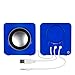 ARCTIC S111 USB-Powered Portable Stereo Speakers for Tablet/eReader/MP3/Computers, Balanced Treble/Superior Bass - Blue