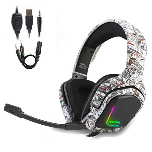 K20 Gaming Headset for PS4 Xbox One PC Mac Mobile Gaming Headphone