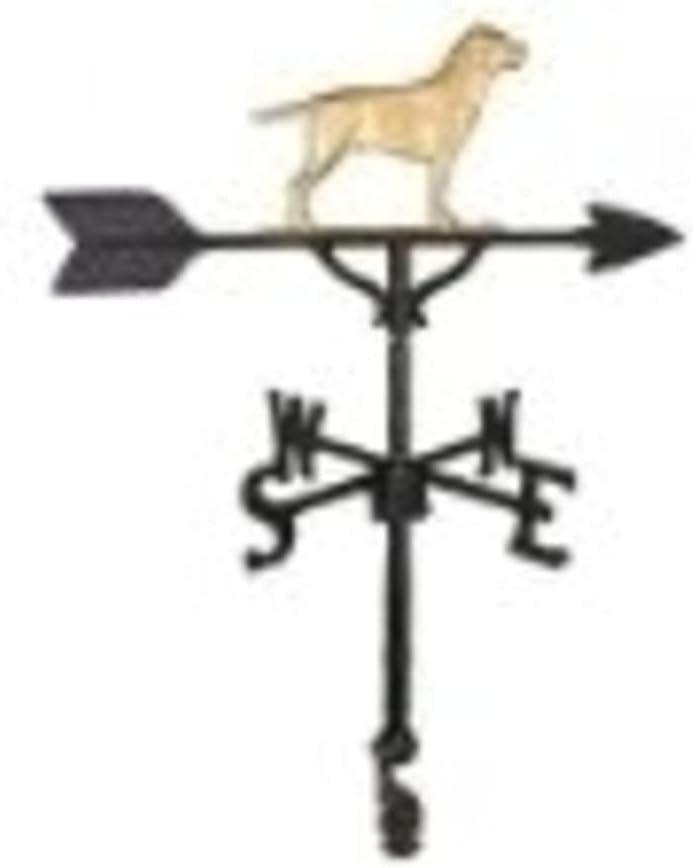 Weathervanes - Montague Metal Products 32-Inch Weathervane with Gold Retriever Ornament