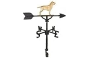 Montague Metal Products 32-Inch Weathervane with Gold Retriever Ornament