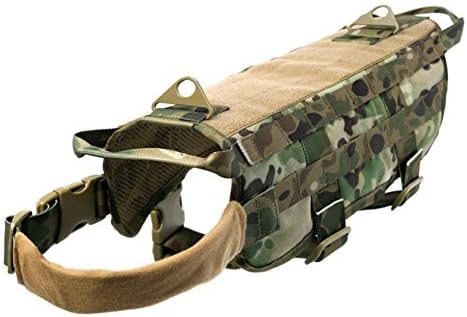 camo dog harness with handle