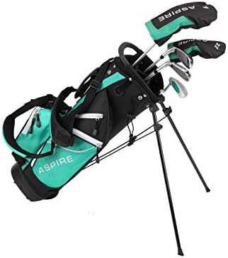 Aspire Golf Junior Plus Complete Golf Club Set for Children Kids – 5 Age Groups Boys & Girls – Right Hand (Green Ages 7-8) Aspire Golf Junior Plus Complete Golf Club Set for Children Kids – 5 Age Groups Boys & Girls – Right Hand (Green Ages 7-8)
