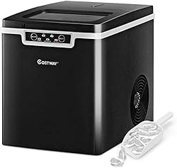 COSTWAY Countertop Ice Maker, 26LBS/24H Portable