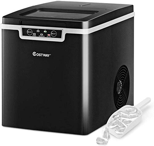 COSTWAY Countertop Ice Maker, 26LBS/24H Portable