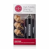 EarPeace Ear Plugs - High Fidelity Hearing Protection for Concerts & Music Professionals (Black/Tan)