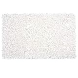 Vdomus Non-slip Microfiber Shag Bathroom Mat 20 x 32-Inches (White)