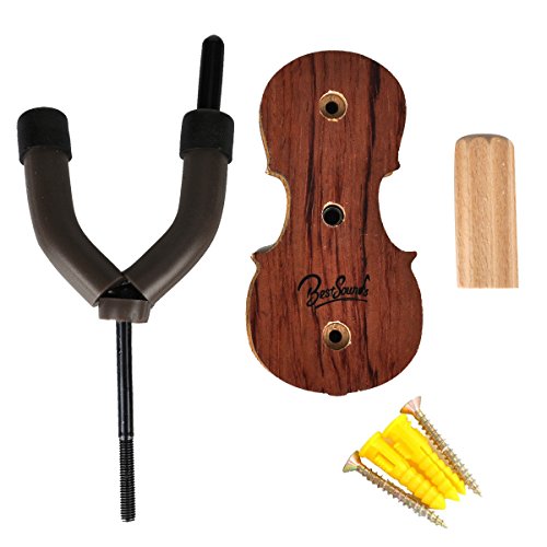 image for BestSounds Violin Hanger -Home & Studio Wall Mount Hanger [with Bow Ho