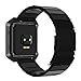 JETech Fitbit Blaze Band, Stainless Steel Bracelet Band Strap for Fitbit Blaze Fitness Watch - for Both Large and Small Size (Black)