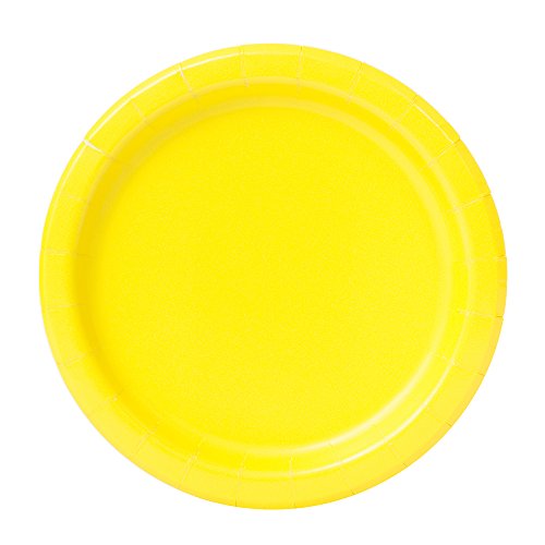 Neon Yellow Paper Cake Plates, 20ct
