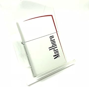 Amazon Co Jp Zippo ジッポー ライター ジッポ マルボロ Marlboro ホワイトマット レッドライン ブラックロゴ スポーツ アウトドア