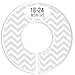 Baby Closet Size Dividers, Light Grey, Set of 6 Organizers, Stripe, Chevron