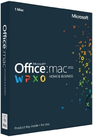 Office Mac Home and Business 2011 Key Card