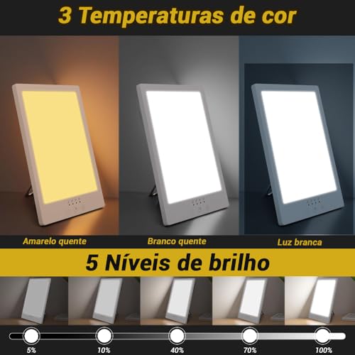 Lâmpada Solar sem UV, Lâmpada Terapia vom Luz Led sem UV, Terapia de Luz Inteligente Solar Led
