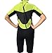 Realon Wetsuit Kids Shortie 3mm Boys Wetsuit Shorty Swim Suit Children Snorkeling Suits Surf Suit Jumpsuit (black/green, S)