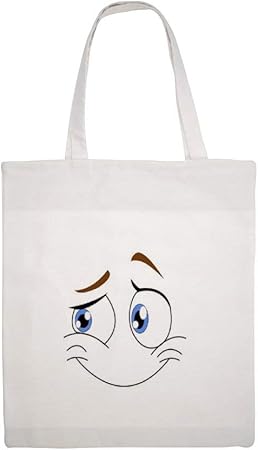 Bolsa de lona de algodón con diseño de emoticono: Amazon.es: Hogar