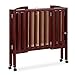 Dream On Me 2 in 1 Portable Folding Stationary Side Crib in Cherry, Greenguard Gold Certified , 2 Piece Set
