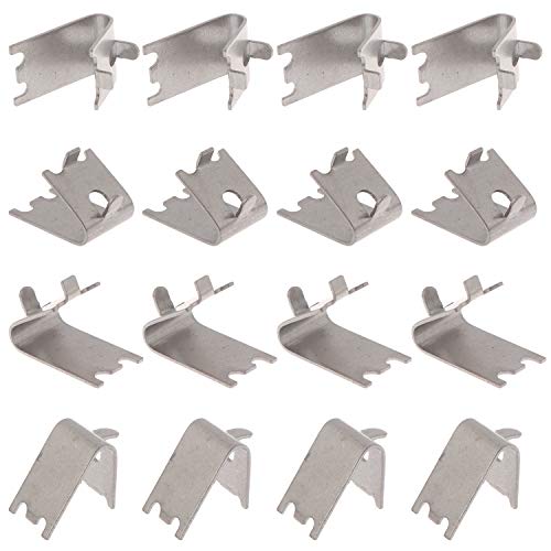 LOCOLO 16 Pieces Freezer Shelf Clip Fridge Cooler Shelf Clips Stainless