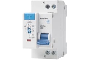 32A, 120V AC, 1 Pole + Neutral Pole, DIN Rail Mount Miniature Circuit Breaker, Trip Curve: C, UL1053 Recognized