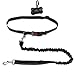 Hands Free Premium Running Dog Leash, Reflective Leash Adjustable Waist Belt + Strong Bungee Leash + Poop Bag Holder