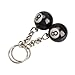 Tenflyer Pack of 2 Billiard Pool Keychain Snooker Table Ball Key Ring Gift Lucky NO.8