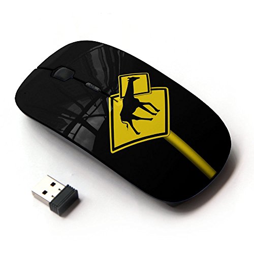 X-MOUSE M-3009988 Wireless Mouse, Funny Giraffe Traffic Sign