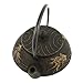 Iwachu Japanese Iron Teapot Tetsubin Gold and Black Goldfish