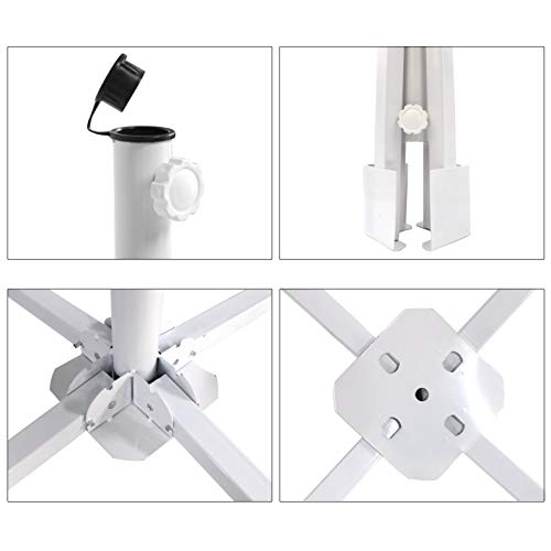 Yaegarden Foldable Beach Stand, Patio Sunshade Anchor Holder, Umbrella Flagpole Stand Base, Adjustable Patio Umbrella Base Holder, Sun Umbrella Support