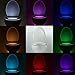 Colorful Sensor Toilet Bowl Night Light, Waterproof Toilet Seat 8 Colors Changing