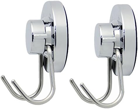 NewCYA 2Packs Suction Cup Hook Holder-Robe Towel Hook Wall Mounted Heavy Duty with Self-Adhesive, Water and Rust Proof, Stainless Steel Hook for Bathroom &amp; Kitchen MAX. Load 6KG