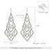 D EXCEED Women's Chandelier Drop Earrings Gift Wrapped Fashion Gold Cutout Tiered Dangle Drop Earrings Silver