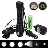 1 Pc 5000 Lumen 5 Mode XML T6 LED Flashlight w/AC