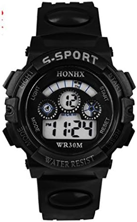 Classical Simple Style Children's Electronic Watches Suitable For Child 3 to 14 Years Old Black mkingus