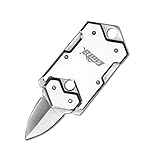 CIMA M171 Small Tactical Folding Pocket Knife,EDC Dog tag Neck Knife,Send Chain (Silver)